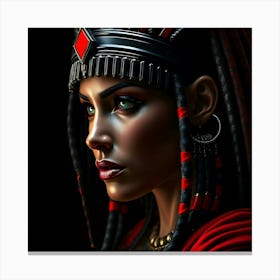 Detail Portrait of Cleopatra Head Canvas Print