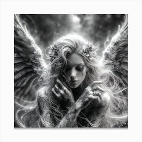 Monochrome Angel Canvas Print