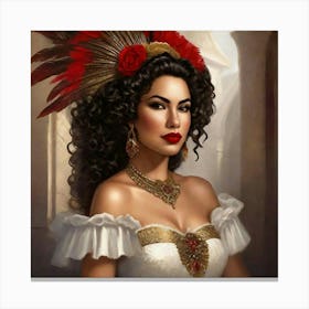 Mexican Beauty Portrait 5 Canvas Print