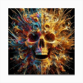 Abstract Skull Canvas Print