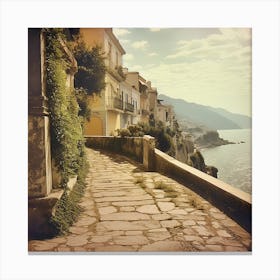 Italian Town Summer Vintage Film Photography Canvas Print
