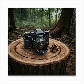 Camera In The Woods 2 Canvas Print