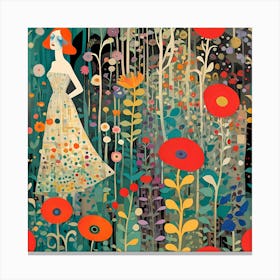 The Girl In The Secret Garden Canvas Print