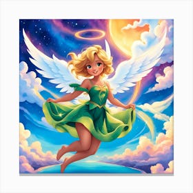 Angel In The Sky Canvas Print