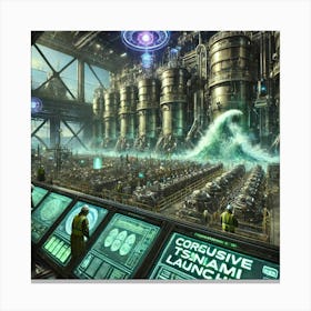 Corrosive Tsunami Launcher Mechanism Canvas Print