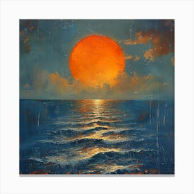 Sunset Over The Ocean Canvas Print