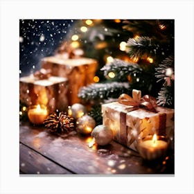 Celebration Festive Joy Family Gifts Lights Decorations Warmth Tradition Cheer Gathering (4) Canvas Print