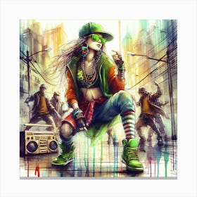 Hip Hop Dance Crew 2. Canvas Print