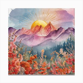 Sunrise Over The Mountains Canvas Print