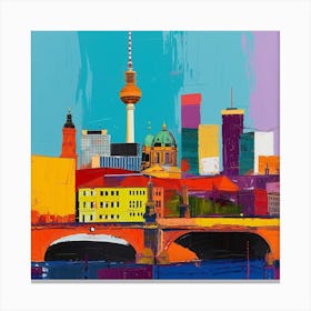 Abstract Travel Collection Berlin Germany 5 Canvas Print