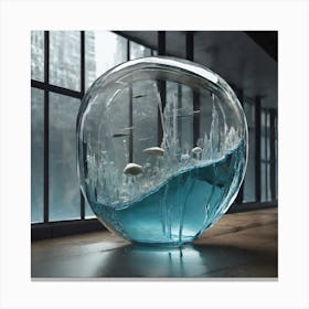Glass Bowl Of Water Canvas Print