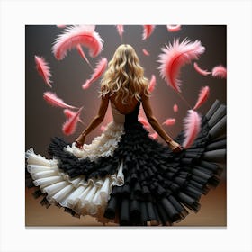 Dancer With Feathers Canvas Print