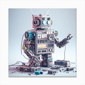 Dj Robot Canvas Print