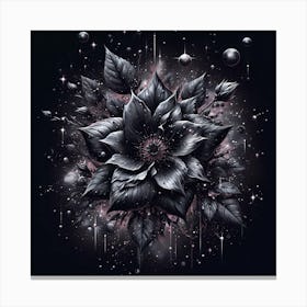 Black Flower Canvas Print