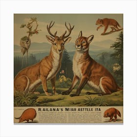 Default Default Vintage And Retro Animal Advertising Aestethic 1 (2) Canvas Print