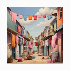 Laundry Alley Canvas Print