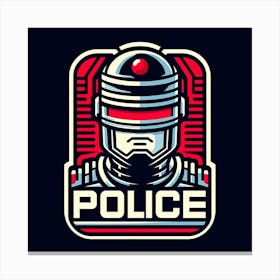 Robot Police Logo Canvas Print