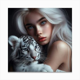 White Tiger 51 Canvas Print