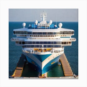 Large Cruise Ship Docked Canvas Print