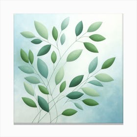 Abstract Of Green Leaves Canvas Print