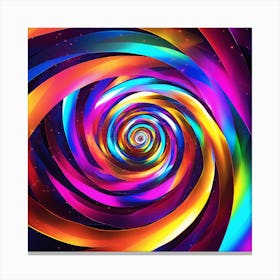 Abstract Colorful Spiral Background Canvas Print
