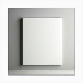 Mock Up Blank Canvas White Pristine Pure Wall Mounted Empty Unmarked Minimalist Space P (16) Canvas Print