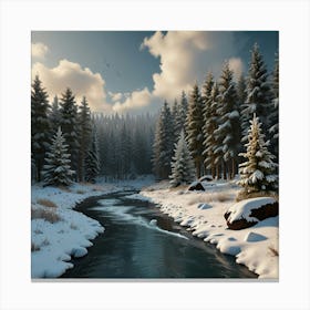 Winter Landscape 3 Canvas Print