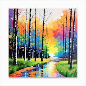 Sunset In The Woods 1 Canvas Print