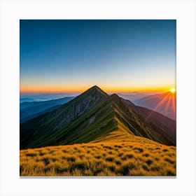 Sunrise Over The Mountains Canvas Print