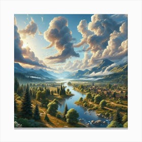 Valley In The Clouds Canvas Print