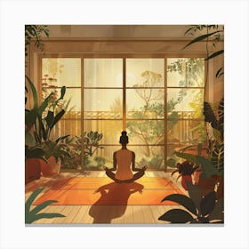 A Yoga Session Lofi Illustration 1718673593 2 Canvas Print