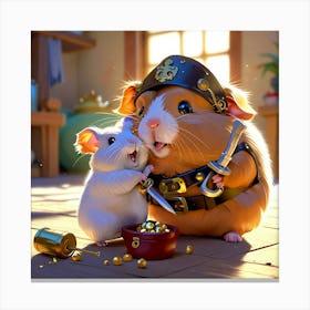 Pirate Guinea Pig Canvas Print