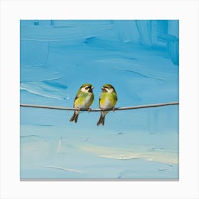 Birds On A Wire Canvas Print