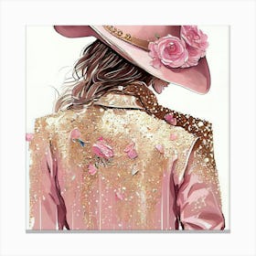 Pink Cowgirl Canvas Print