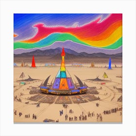 Burning Man 5 Canvas Print