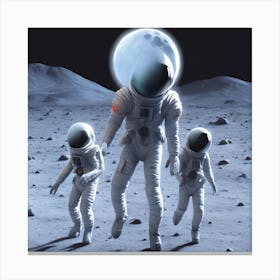 Aliens Living In Moon Cjdgrxkk Upscaled Canvas Print