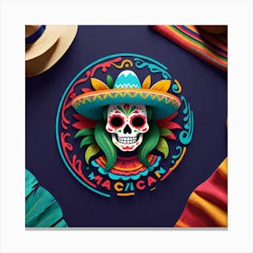 Mexican Skull 69 Canvas Print
