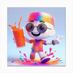 Holi Character Canvas Print