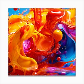 Colorful Paint Splash Canvas Print