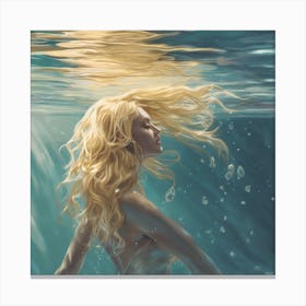 Into The Water (Blonde) Art Print (2) Canvas Print