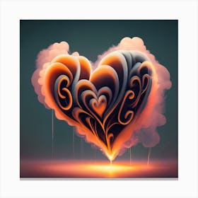 Abstract Heart Canvas Print