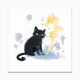 Black Cat 9 Canvas Print