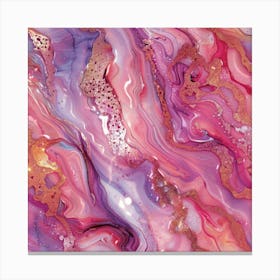 Pink And Purple Abstract Painting Canvas Print