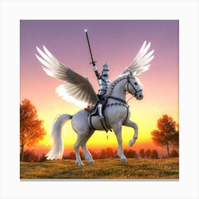 Knight On Horseback Canvas Print