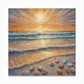 Aereal Beach Glitter Art Print (3) Canvas Print