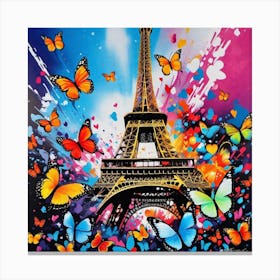 Butterflies In Paris 14 Canvas Print