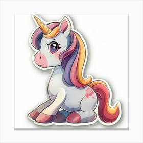 Unicorn Sticker 35 Canvas Print