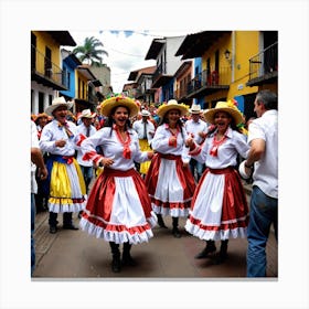 Colombian Dancers 4 Canvas Print