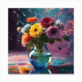 Flowers In A Vase 72 Canvas Print