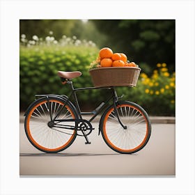 Oranges On A Bicycle Canvas Print